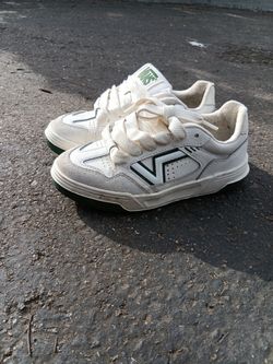 White Vans w/green accents