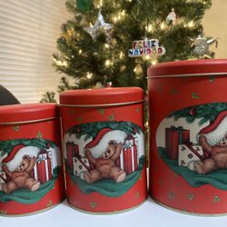Vintage Christmas Nesting Tins