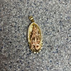 14KT TRICOLOR RELIGIOUS PENDANT 
