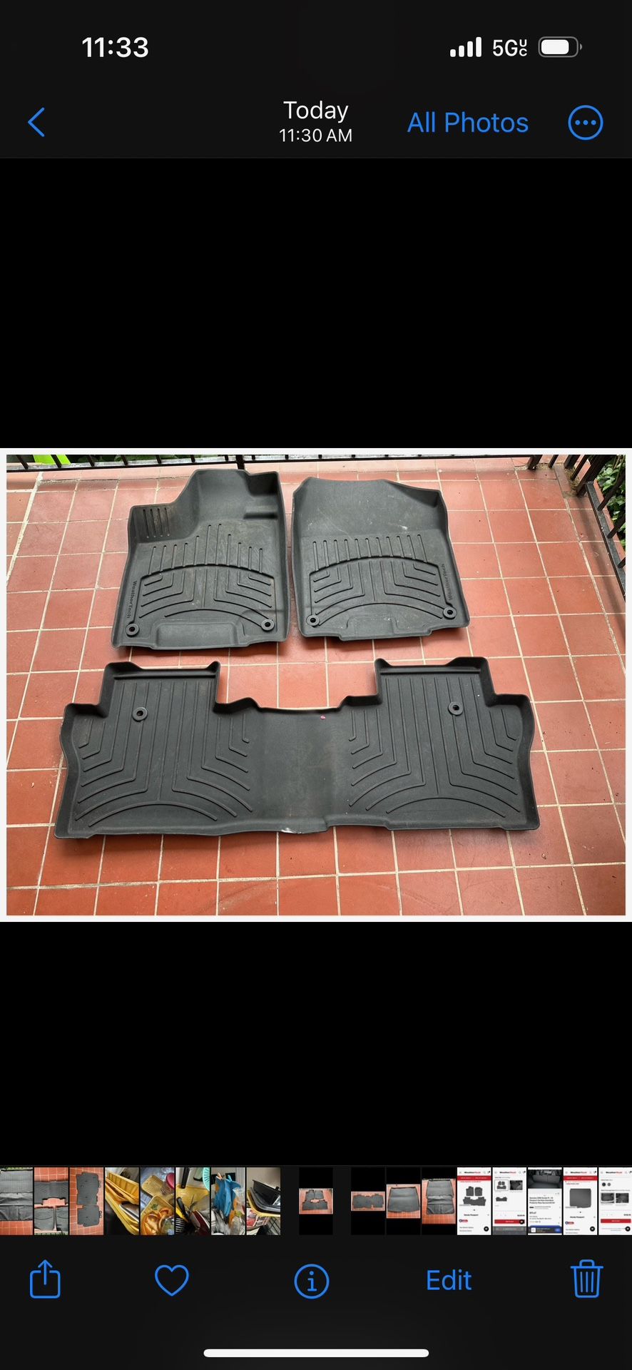 2019-2023 Honda Passport WeatherTech Full Matt Set