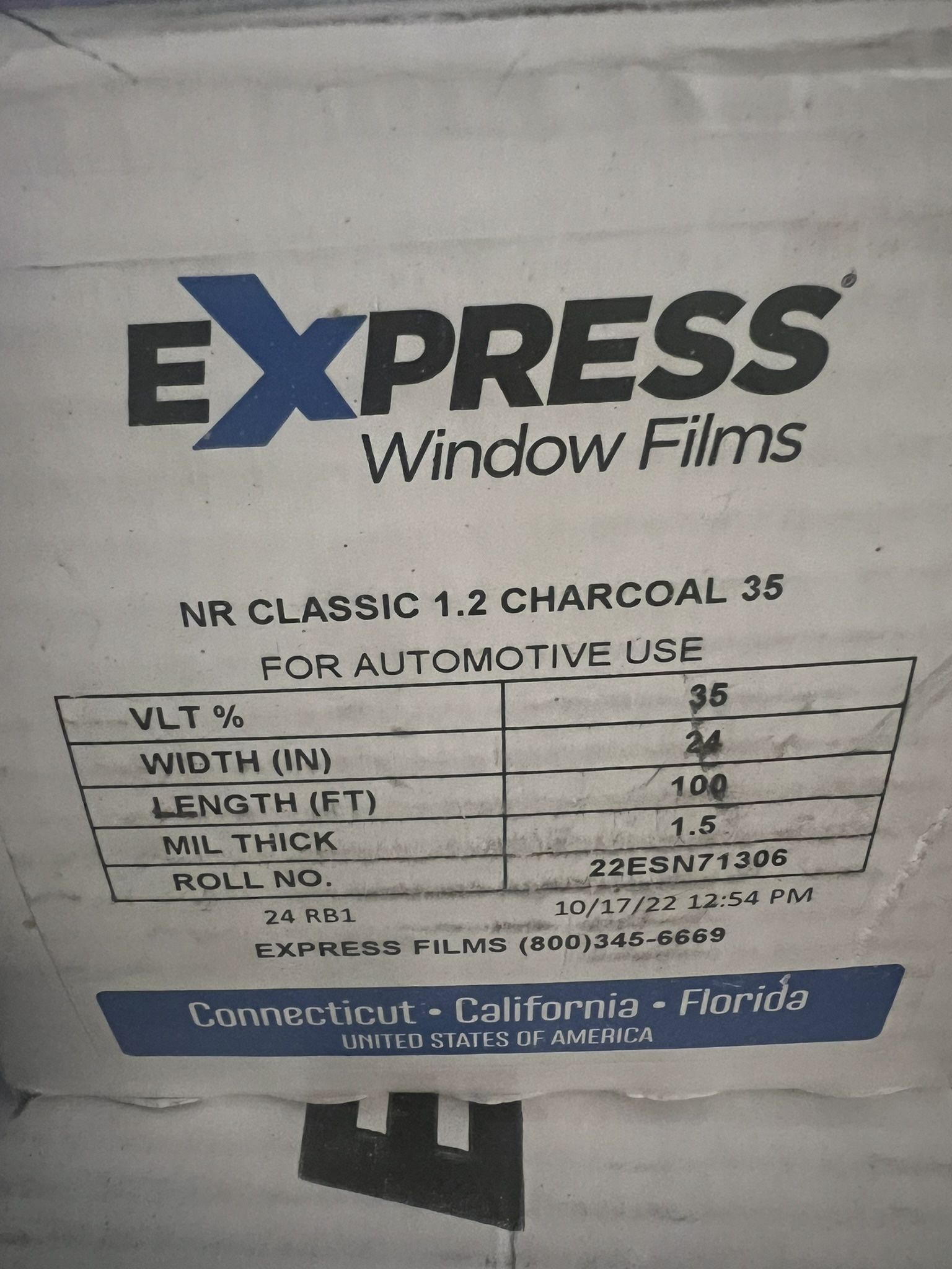 35% NR Charcoal Window Tint
