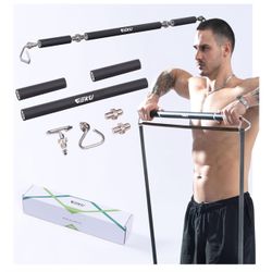GEKU Adjustable LAT Pulldown Bar Cable Machine Attachment, Home Gym Accessory