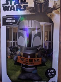 New In Box Star Wars Madalorian Halloween Inflatable
