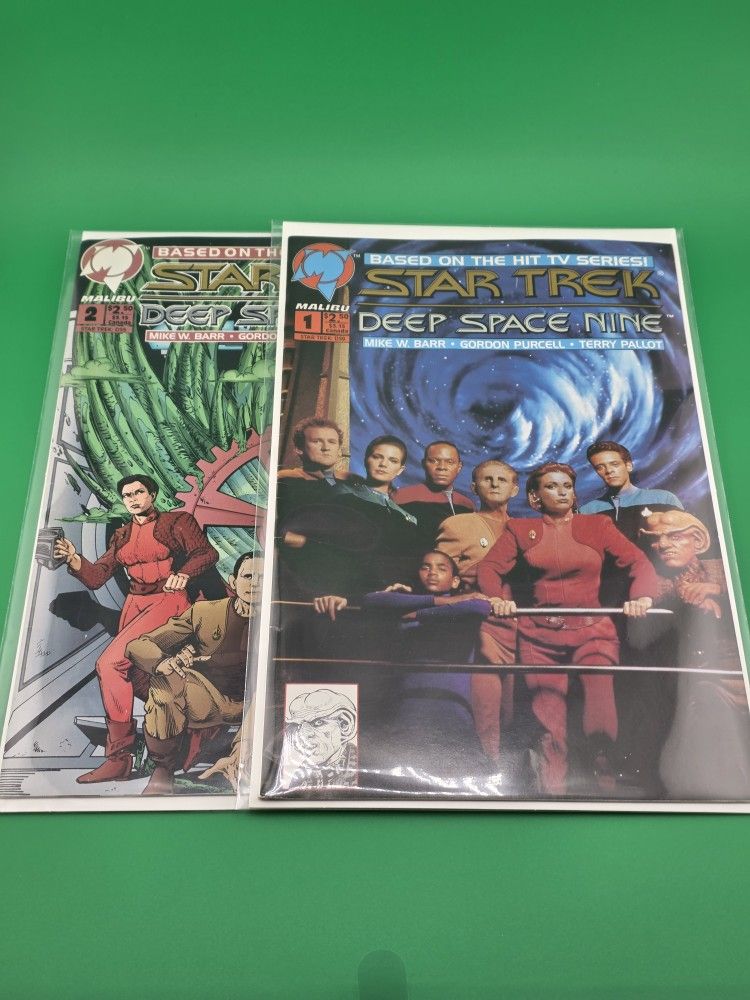 Star Trek: Deep Space Nine #1 & 2 comic books published by Malibu Comics