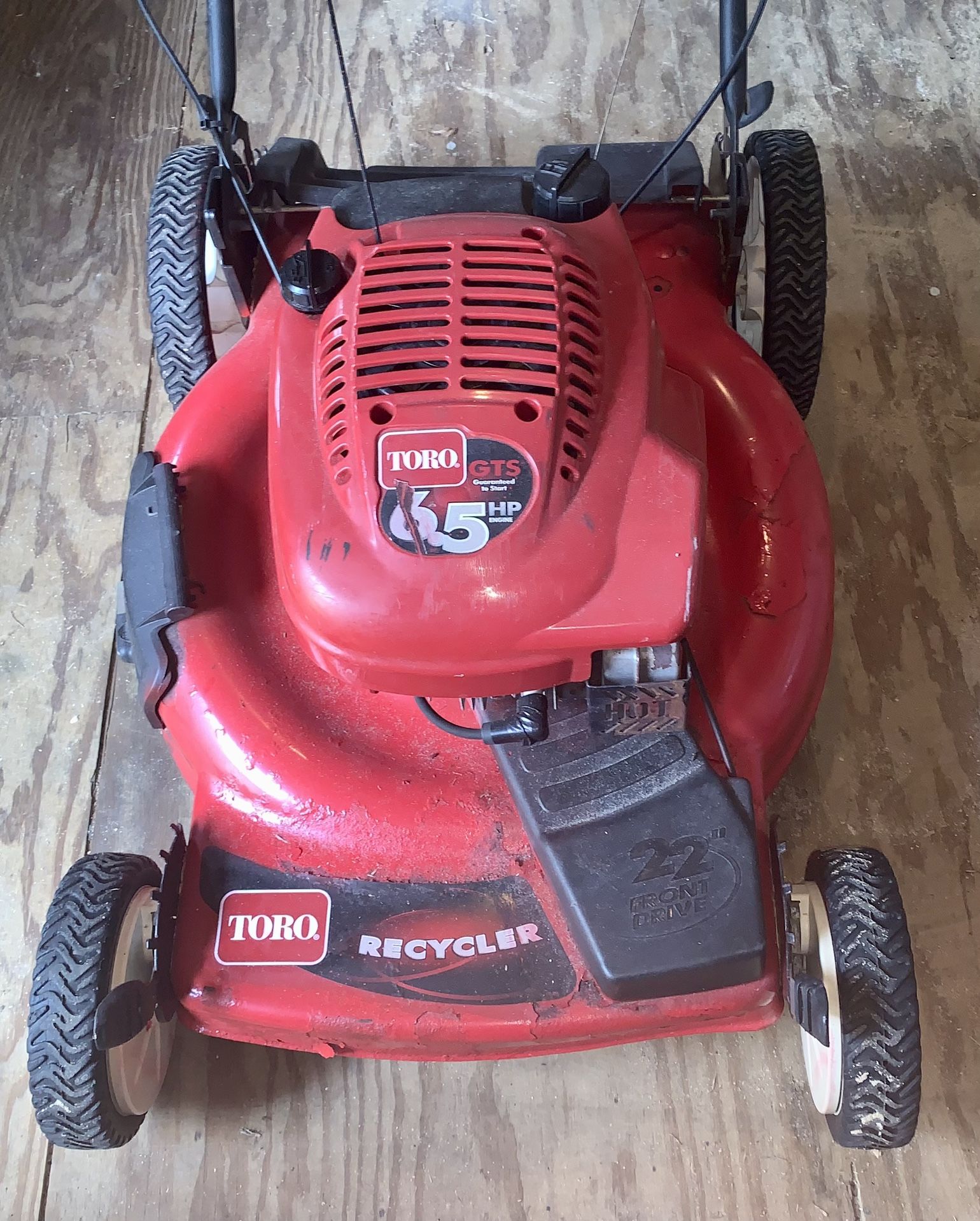 TORO 6.5hp Self Propelled Lawn Mower AS-IS  Needs Carburetor Rebuild + Self Propel Cable  $25 FIRM