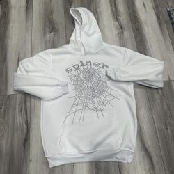 Sp5der Rhinestone Hoodie Large