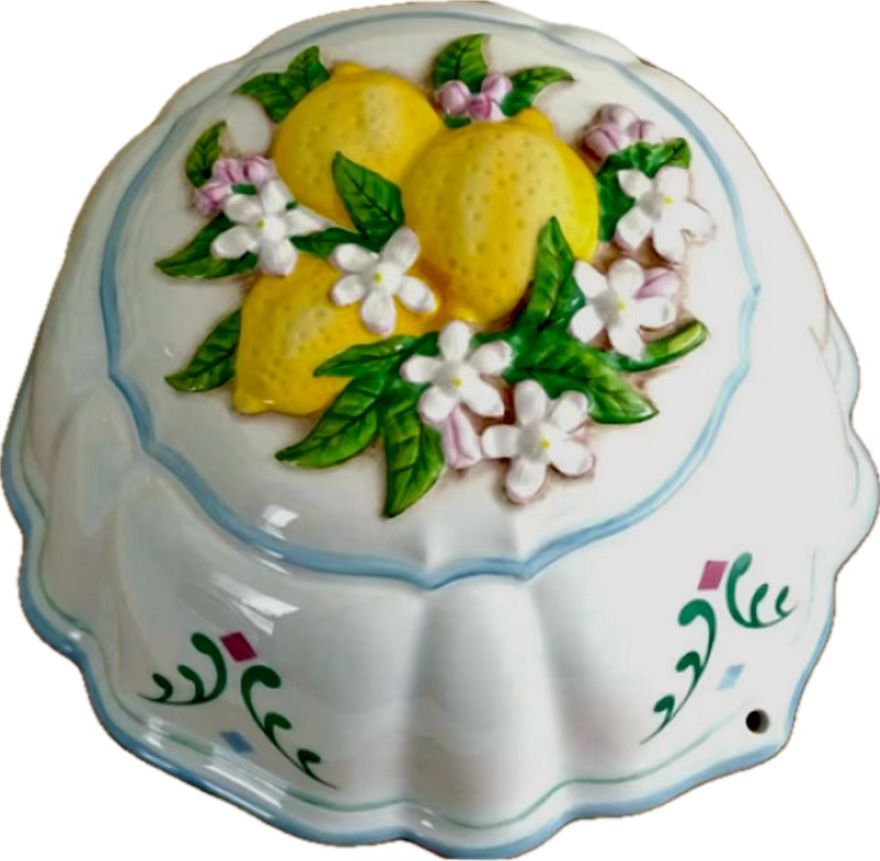 Vintage Franklin Mint Le Cordon Blue Ceramic Lemon Tree Decorative Mold