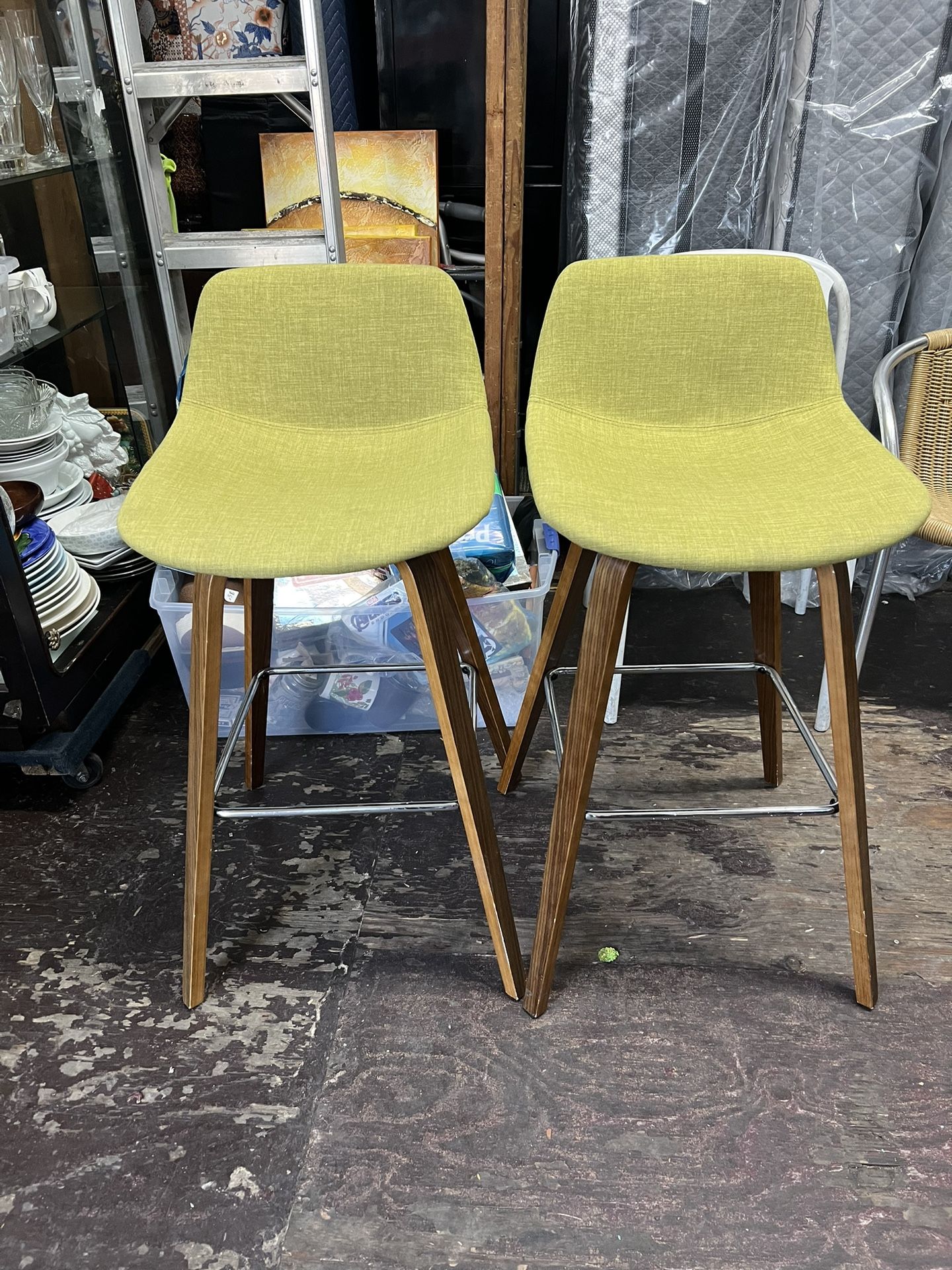 SimpleHome Randolf Counter Stools  Mid Century 