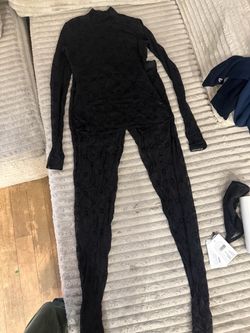 Marine Serre Moonogram mesh-flock second-skin highneck top & bottom