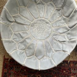 Moroccan Leather Foot Rest Ottoman