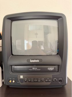 Symphonic CRT TV/VCR Combo Built-In VHS HQ VCR Gray - NO REMOTE AND WONT INSERT VHS TAPE