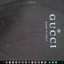 ​Gucci Logo Print Crewneck Sweatshirt - Black - Size M (Fits Large)