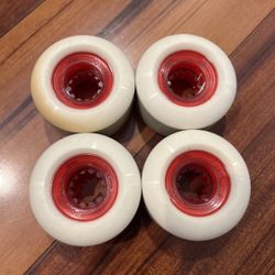 Vintage Skateboard Set Of 4 Wheels - Original Powerflex - Very Good Used Cond