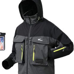 8 Fans Fishing Wading Jackets Breathable Waterproof Fishing Rain Jackets for Men&Women