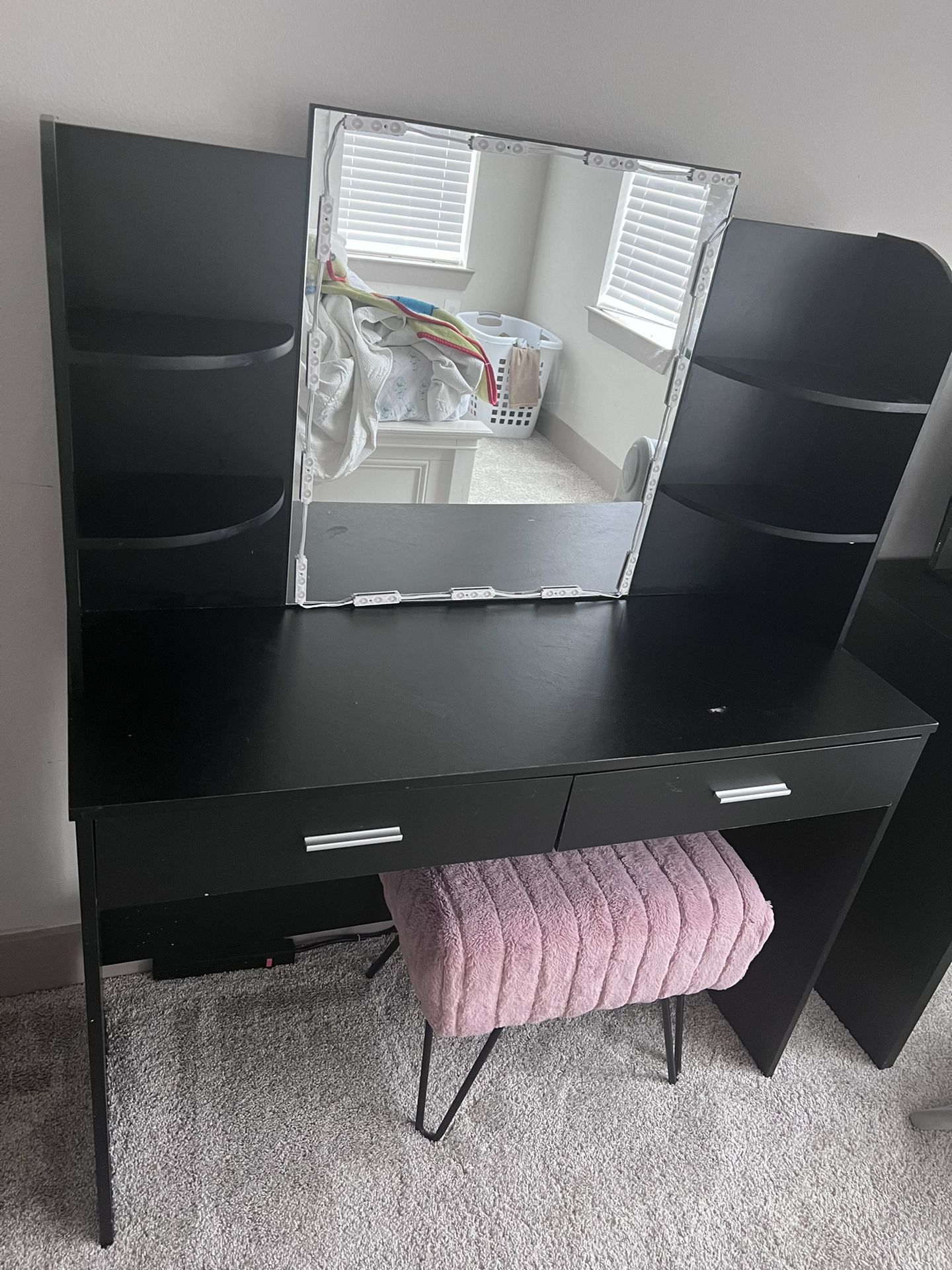 Black Vanity Desk 