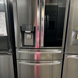 New Open Box Lg Instaview Four Door Refrigerator In Stainless Steel 