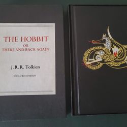 Rare The Hobbit, De Luxe Edition with Case, Cover Art, 2 Fold Out Maps, Beautiful Illustrations Throughout Fine Condition
