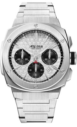 Alpina Men's Alpiner Extreme Swiss Made 3-Hand Chronograph Automatic Watch, 62 Hour Power Reserve, Stainless Steel, Sapphire Crystal, 41mm, 100M Water