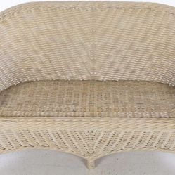 Vintage Palacek Rattan Patio furniture Set - Loveseat, 2 Chairs, Chaise