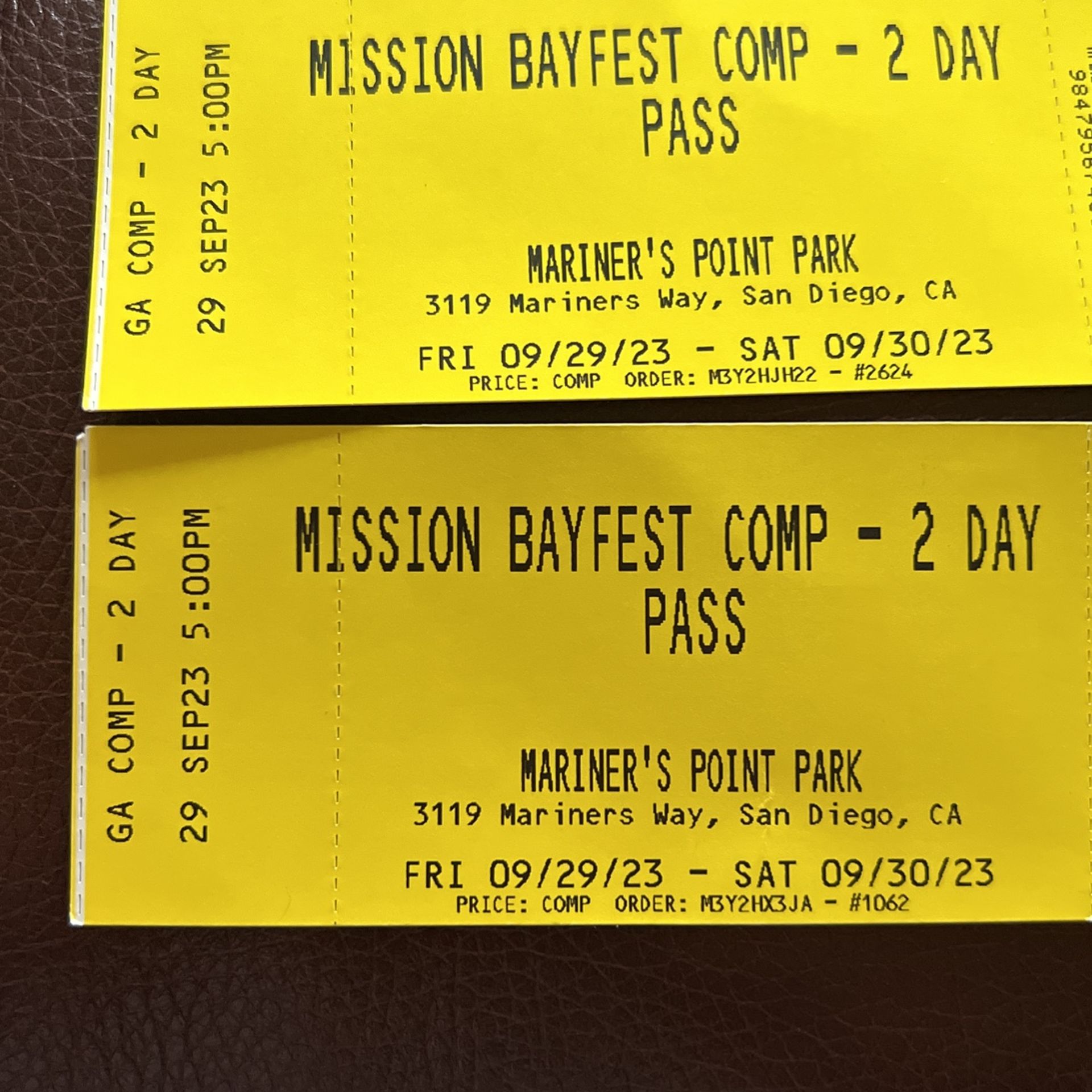 Bayfest 2-Day Tickets