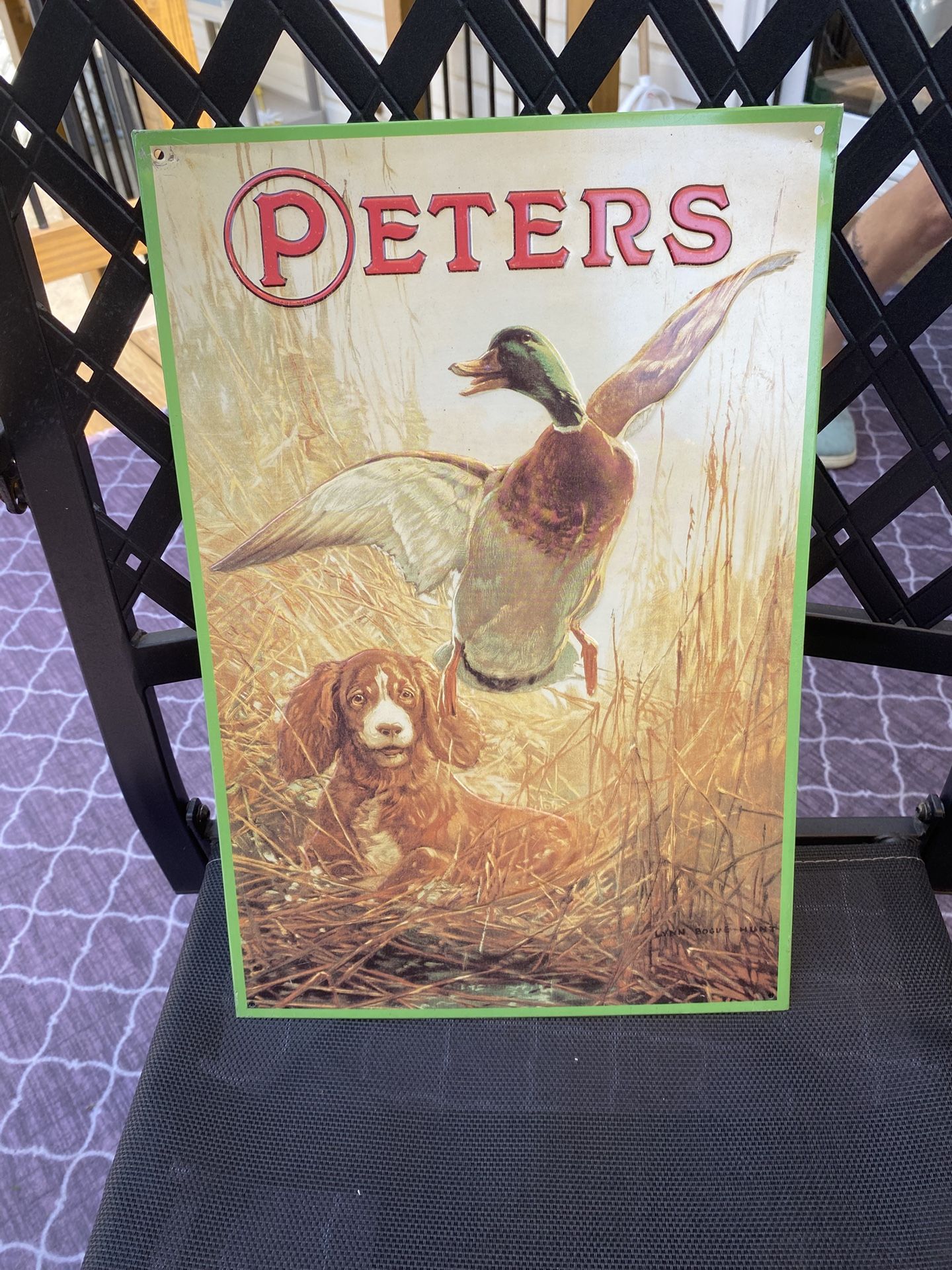 Peter’s Hunting Tin Sign
