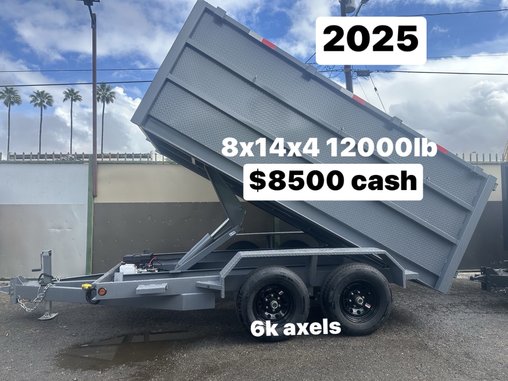 Dump Trailer 8x14x4 12000lb $8500 Cash Only 