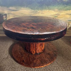 Vintage Wooden Spool Coffee Table