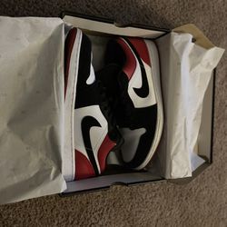 Jordan 1 Low Tops (red & black) Size 13