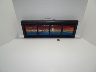 VTG Sunset Cityscape Modern Art Tile painting Home Decor
