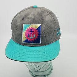 Pink Dolphin Multi Stamp Suede Strapback Rare One size fits all. 
Pre-owned, good shape, please see photos for details.
Charcoal/light grey suede crow