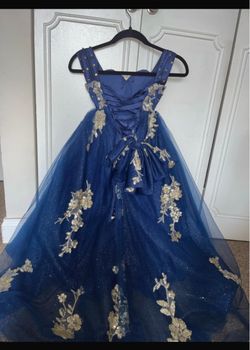 Navy Blue mini quinceañera dress
