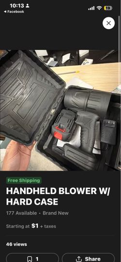 Handheld Blower with Hard Case