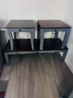 Set of 3 Wood End  coffee Tables $150 or best offer!!