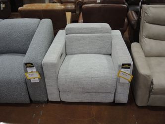 Stitch Zara Pumice Dual Power Recliner - Pumice Light Gray | Reclining Chair | Lounge Chair