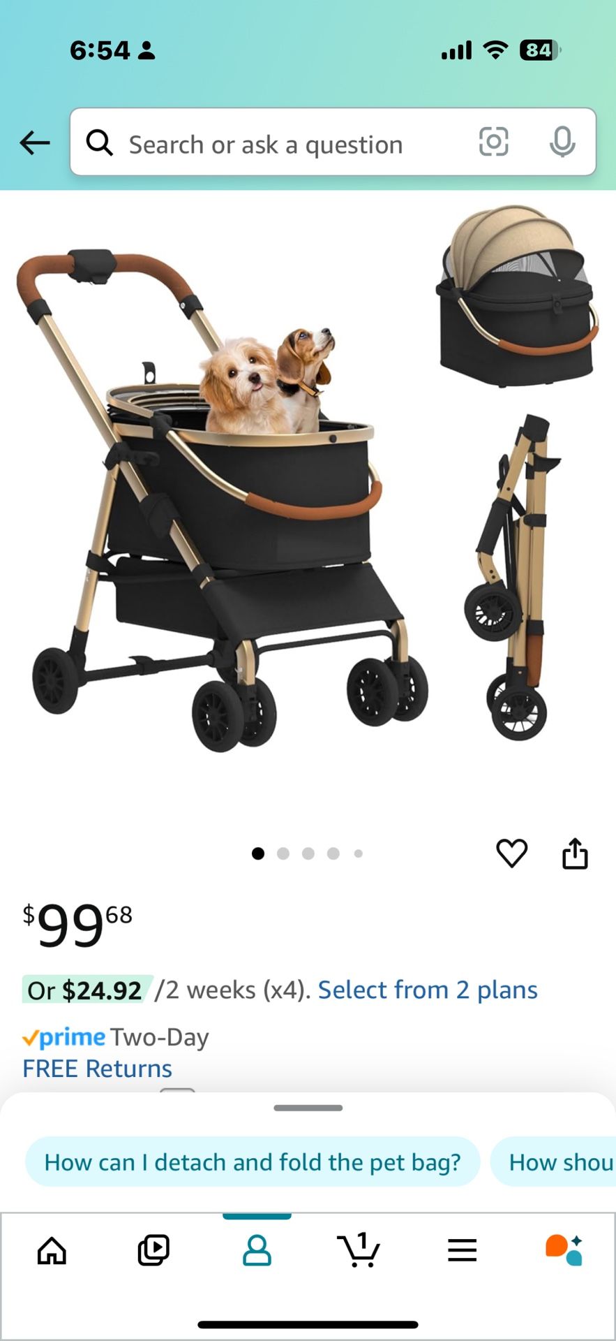 Dog Stroller for Medium Dogs 30 lbs