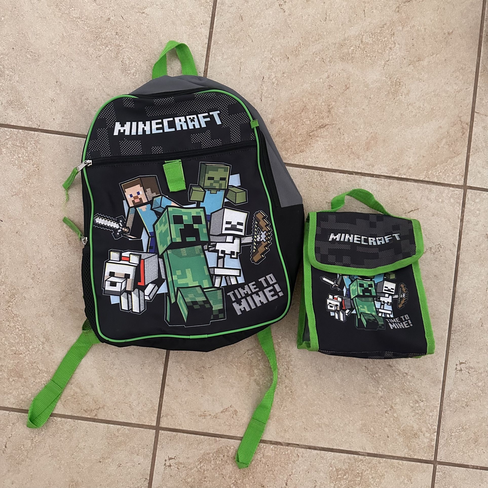 Minecraft Backpack & Lunch Bag