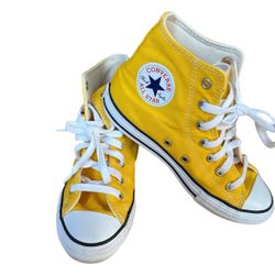 Converse Yellow High Top Chuck Taylors Youth Size 1