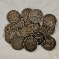 15 Silver pre-1965 mixed Morgans
