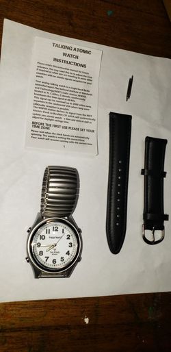 Hearkent Silver Atomic English Talking Watch For Visually Impaired Loud Sound