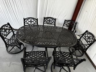 Oval Shaped Table Patio Furniture