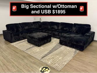 New Big Sectional with Ottoman