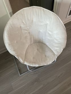 White Fuzzy Chair