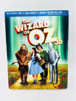 The Wizard of Oz 3D & 2D [1939](Blu-ray/DVD, 2013,5-Disc) Lenticular Slip & Book
