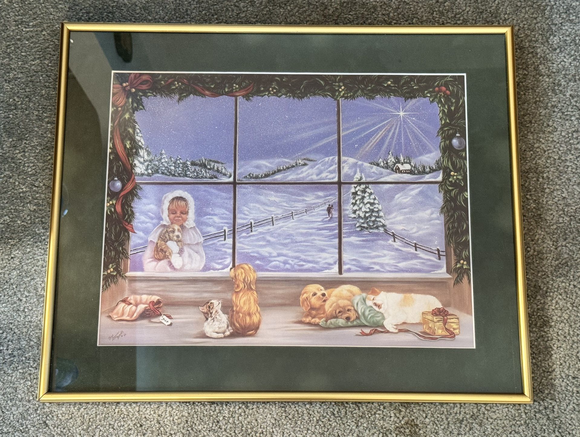 Weeping Santa Framed Print