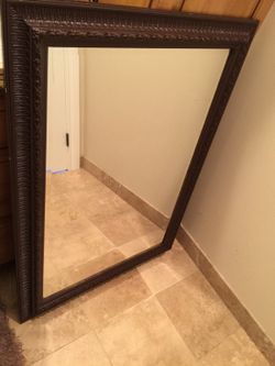 Brown wall mirror 30" tall X 42" wide