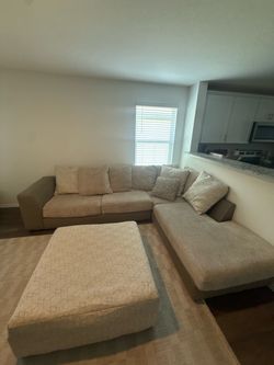 Large Sectional Sofa with Ottoman