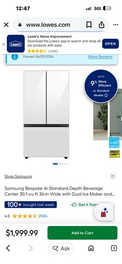 Samsung Bespoke Counter-Depth French Door Refrigerator – Excellent Condition