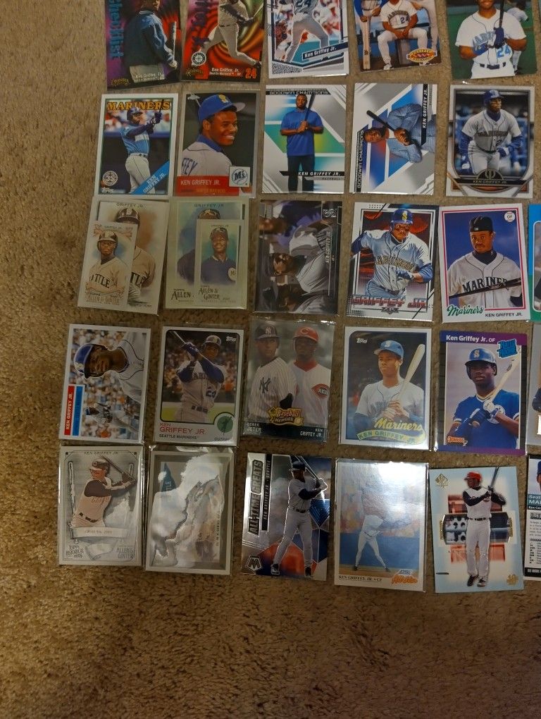50 Ken Griffey Jr. Cards (Not Jus 50 Crappy Cards Either, Check The Pics)