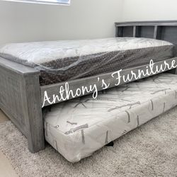 Twin Bed & Twin Rollout Mattress 