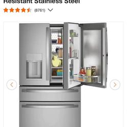 GE Profile Profile 27.9 cu. ft. Smart 4-Door French Door Refrigerator with Door in Door in Fingerprint Resistant Stainless Steel
